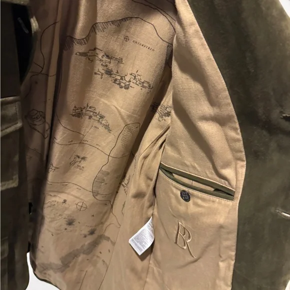 Banana Republic Men's Olive Suede Field Jacket - Picture 6 of 7